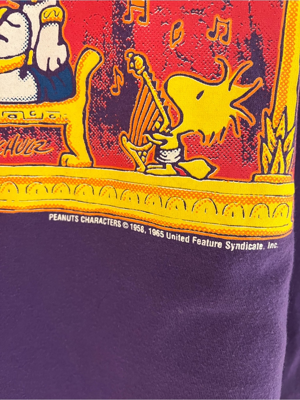 Vintage 80s/90s Snoopy Single Stitch T-shirt Size L - Picture 5 of 6